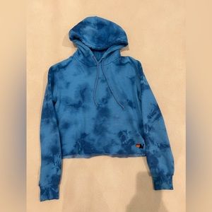 Aviator Nation Blue Tie Dye Cropped Hoodie. Size M.